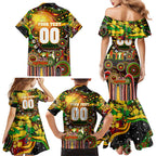 Personalised NAIDOC Week 2025 Panthers Rugby Family Matching Mermaid Dress and Hawaiian Shirt Aboriginal Dot Painting