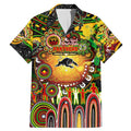 Personalised NAIDOC Week 2025 Panthers Rugby Family Matching Mermaid Dress and Hawaiian Shirt Aboriginal Dot Painting