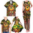 Personalised NAIDOC Week 2025 Panthers Rugby Family Matching Tank Maxi Dress and Hawaiian Shirt Aboriginal Dot Painting