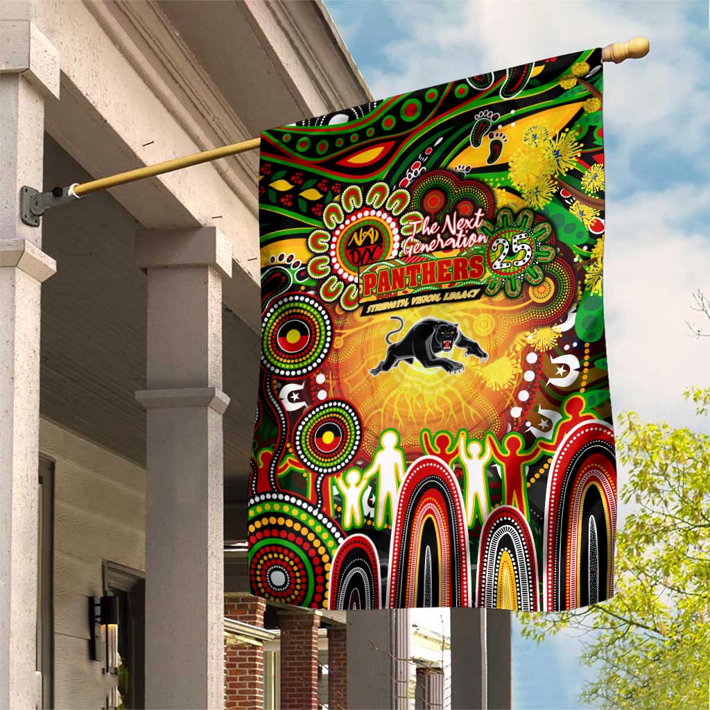 NAIDOC Week 2025 Panthers Rugby Garden Flag Aboriginal Dot Painting