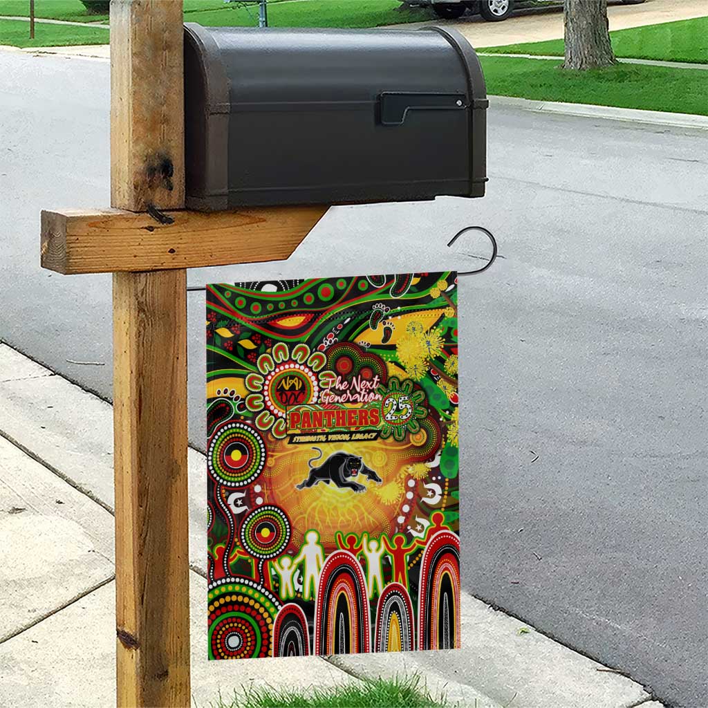 NAIDOC Week 2025 Panthers Rugby Garden Flag Aboriginal Dot Painting