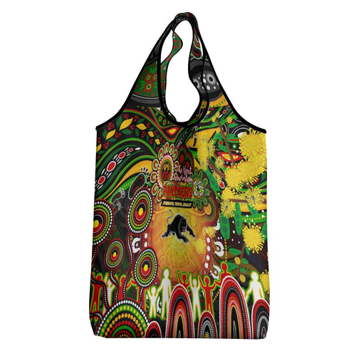 NAIDOC Week 2025 Panthers Rugby Grocery Bag Aboriginal Dot Painting