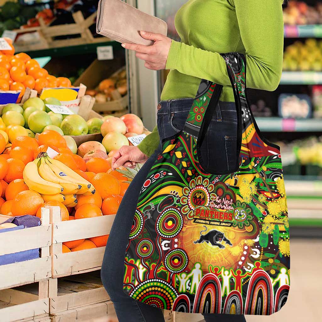 NAIDOC Week 2025 Panthers Rugby Grocery Bag Aboriginal Dot Painting