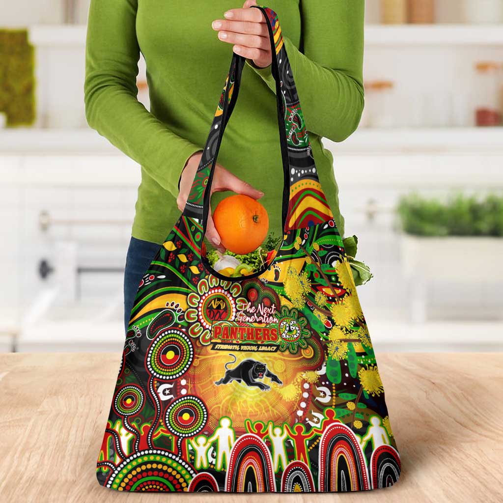 NAIDOC Week 2025 Panthers Rugby Grocery Bag Aboriginal Dot Painting