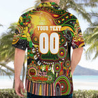 Personalised NAIDOC Week 2025 Panthers Rugby Hawaiian Shirt Aboriginal Dot Painting