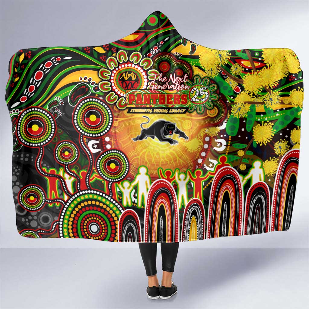 NAIDOC Week 2025 Panthers Rugby Hooded Blanket Aboriginal Dot Painting