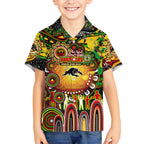 Personalised NAIDOC Week 2025 Panthers Rugby Kid Hawaiian Shirt Aboriginal Dot Painting