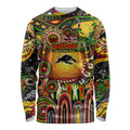 Personalised NAIDOC Week 2025 Panthers Rugby Long Sleeve Shirt Aboriginal Dot Painting