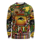 Personalised NAIDOC Week 2025 Panthers Rugby Long Sleeve Shirt Aboriginal Dot Painting