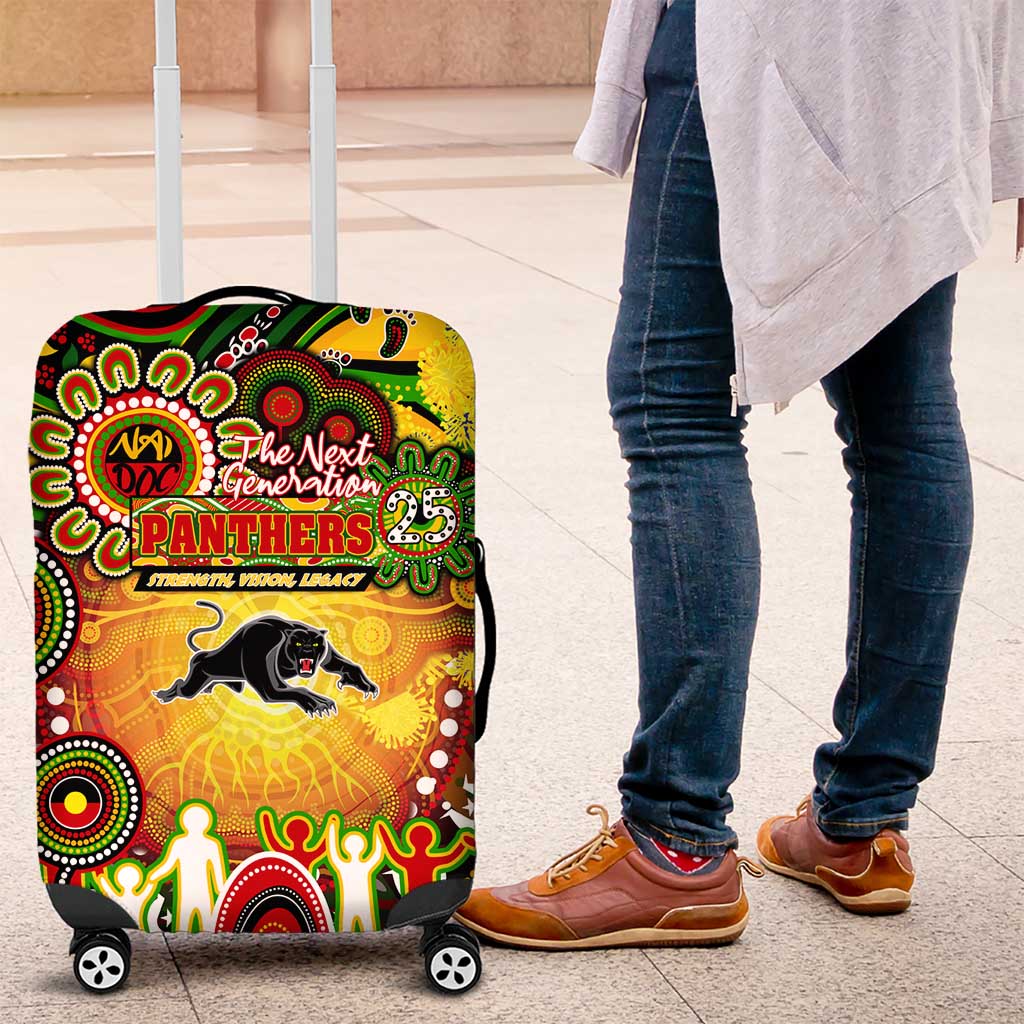 NAIDOC Week 2025 Panthers Rugby Luggage Cover Aboriginal Dot Painting