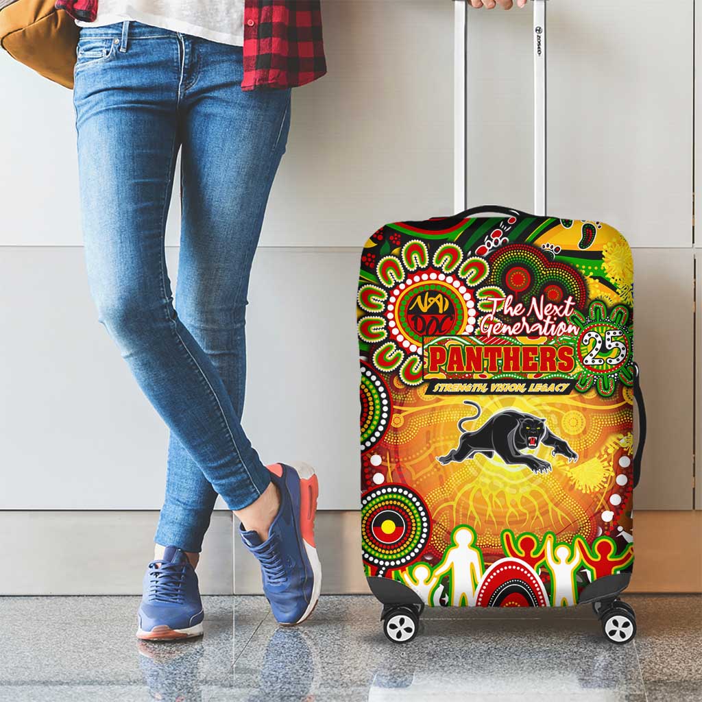 NAIDOC Week 2025 Panthers Rugby Luggage Cover Aboriginal Dot Painting