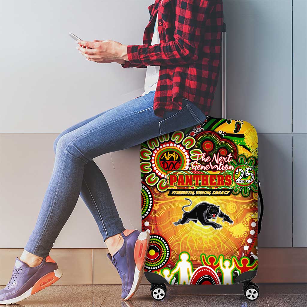 NAIDOC Week 2025 Panthers Rugby Luggage Cover Aboriginal Dot Painting