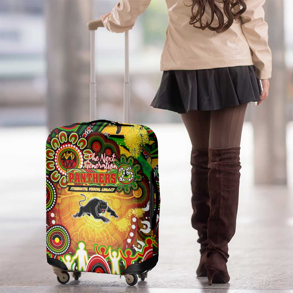 NAIDOC Week 2025 Panthers Rugby Luggage Cover Aboriginal Dot Painting