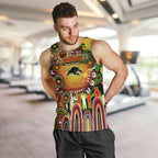 Personalised NAIDOC Week 2025 Panthers Rugby Men Tank Top Aboriginal Dot Painting