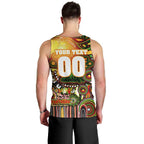 Personalised NAIDOC Week 2025 Panthers Rugby Men Tank Top Aboriginal Dot Painting