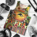 Personalised NAIDOC Week 2025 Panthers Rugby Men Tank Top Aboriginal Dot Painting