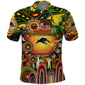 Personalised NAIDOC Week 2025 Panthers Rugby Polo Shirt Aboriginal Dot Painting
