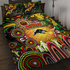 NAIDOC Week 2025 Panthers Rugby Quilt Bed Set Aboriginal Dot Painting