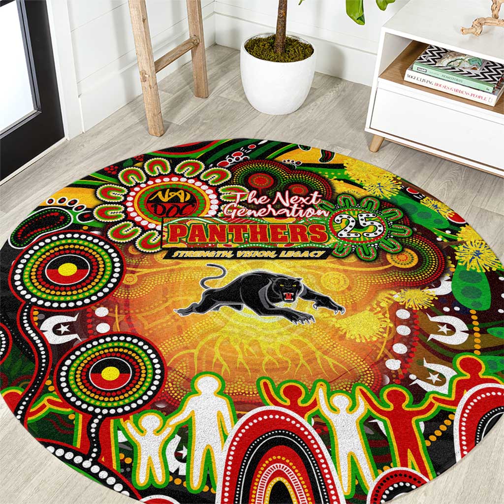 NAIDOC Week 2025 Panthers Rugby Round Carpet Aboriginal Dot Painting