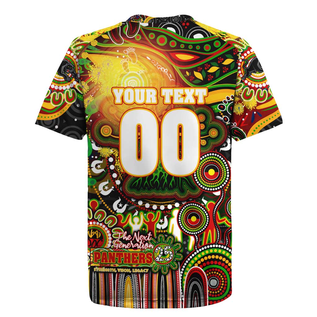 Personalised NAIDOC Week 2025 Panthers Rugby Rugby Jersey Aboriginal Dot Painting