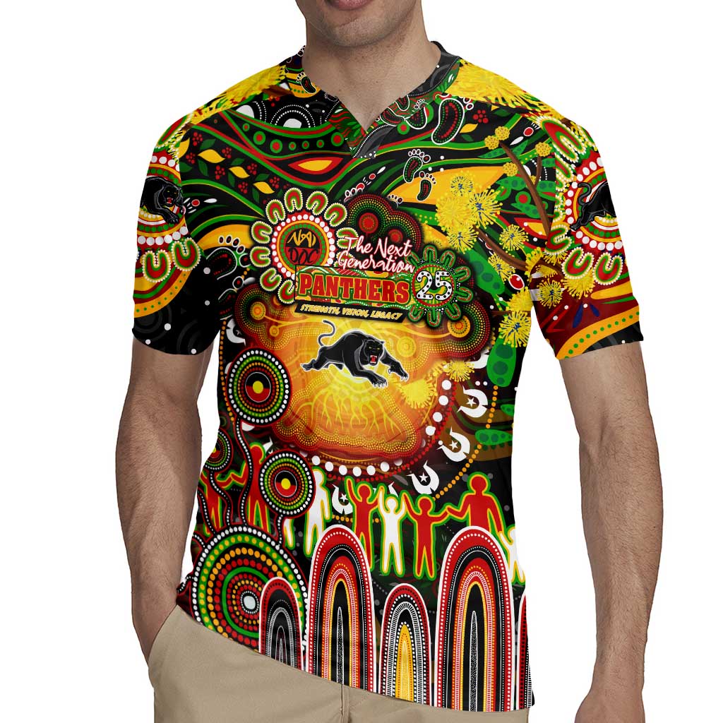 Personalised NAIDOC Week 2025 Panthers Rugby Rugby Jersey Aboriginal Dot Painting