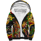 Personalised NAIDOC Week 2025 Panthers Rugby Sherpa Hoodie Aboriginal Dot Painting