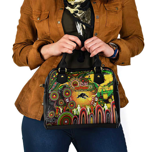 NAIDOC Week 2025 Panthers Rugby Shoulder Handbag Aboriginal Dot Painting