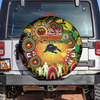 NAIDOC Week 2025 Panthers Rugby Spare Tire Cover Aboriginal Dot Painting
