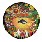 NAIDOC Week 2025 Panthers Rugby Spare Tire Cover Aboriginal Dot Painting