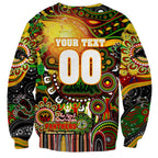Personalised NAIDOC Week 2025 Panthers Rugby Sweatshirt Aboriginal Dot Painting