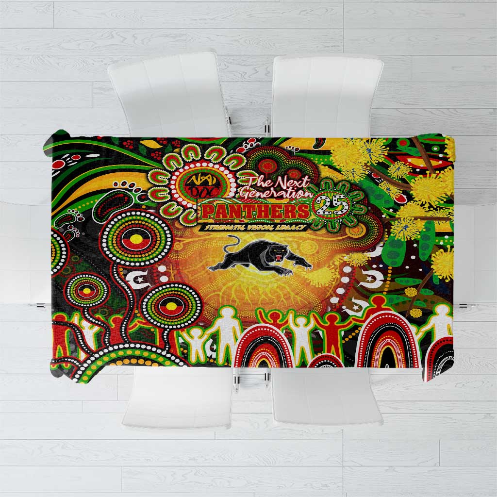 NAIDOC Week 2025 Panthers Rugby Tablecloth Aboriginal Dot Painting