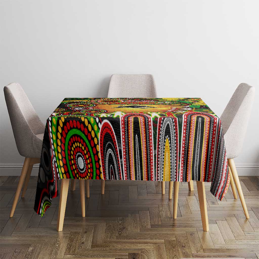 NAIDOC Week 2025 Panthers Rugby Tablecloth Aboriginal Dot Painting