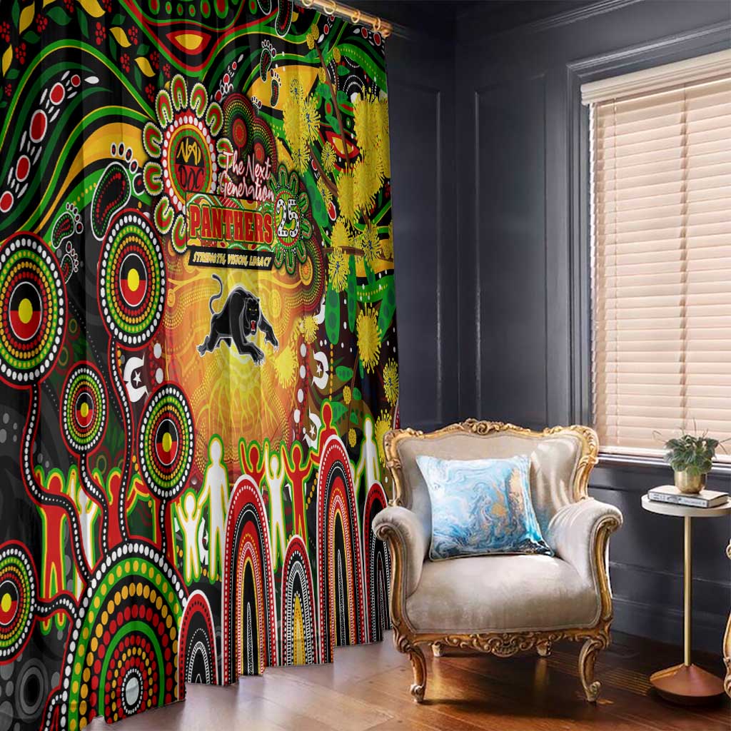 NAIDOC Week 2025 Panthers Rugby Window Curtain Aboriginal Dot Painting
