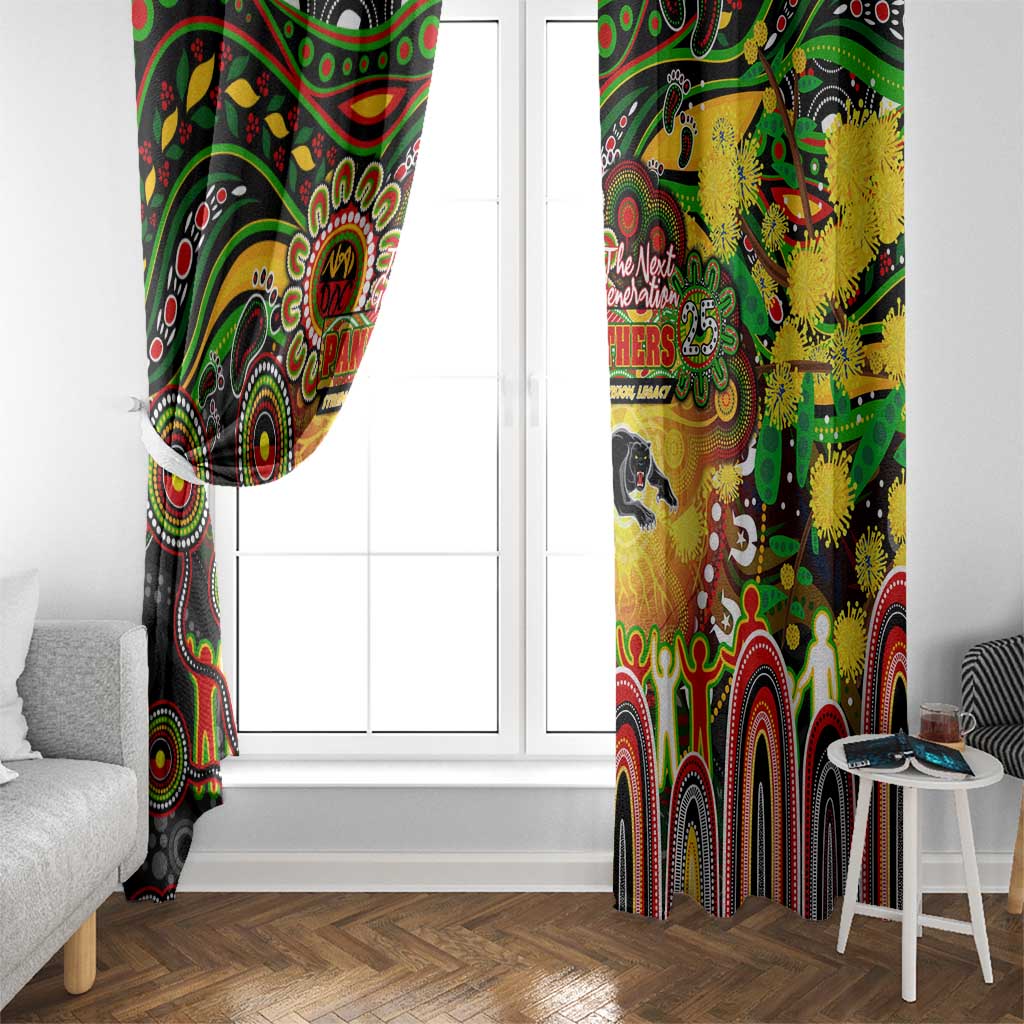 NAIDOC Week 2025 Panthers Rugby Window Curtain Aboriginal Dot Painting