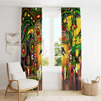 NAIDOC Week 2025 Panthers Rugby Window Curtain Aboriginal Dot Painting