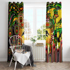 NAIDOC Week 2025 Panthers Rugby Window Curtain Aboriginal Dot Painting