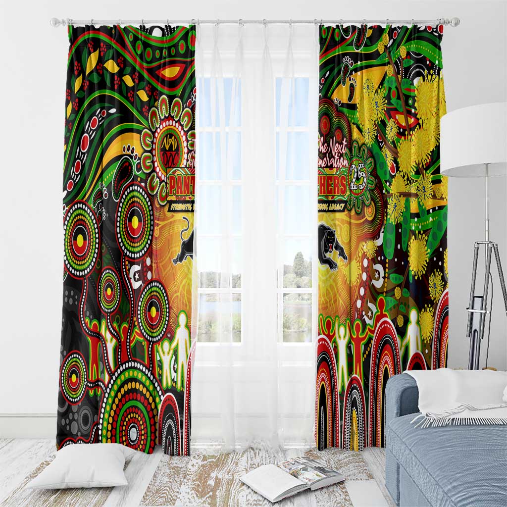 NAIDOC Week 2025 Panthers Rugby Window Curtain Aboriginal Dot Painting