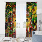 NAIDOC Week 2025 Panthers Rugby Window Curtain Aboriginal Dot Painting