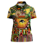 Personalised NAIDOC Week 2025 Panthers Rugby Women Polo Shirt Aboriginal Dot Painting