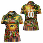 Personalised NAIDOC Week 2025 Panthers Rugby Women Polo Shirt Aboriginal Dot Painting