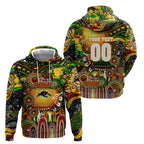 Personalised NAIDOC Week 2025 Panthers Rugby Zip Hoodie Aboriginal Dot Painting
