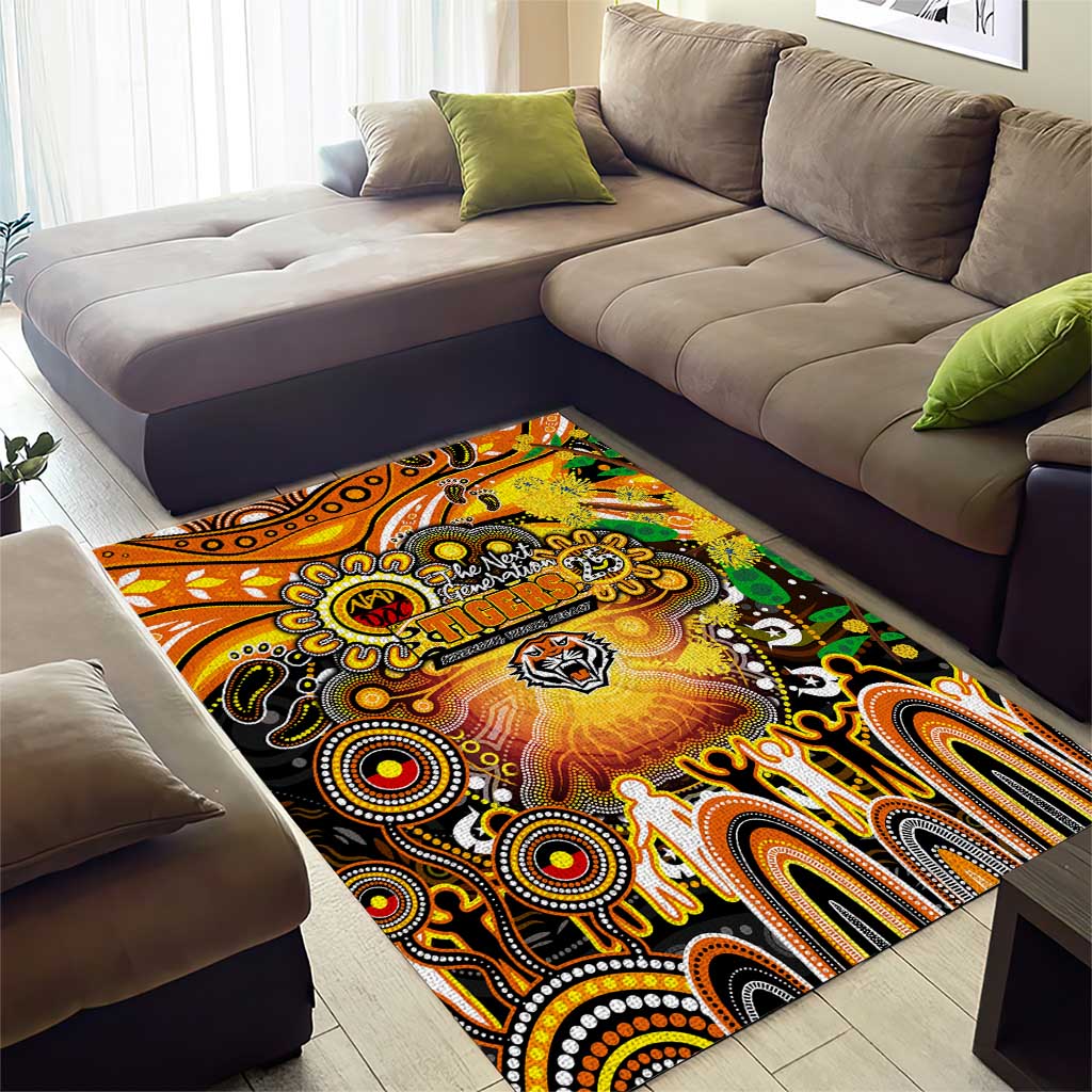 NAIDOC Week 2025 Tigers Rugby Area Rug Aboriginal Dot Painting