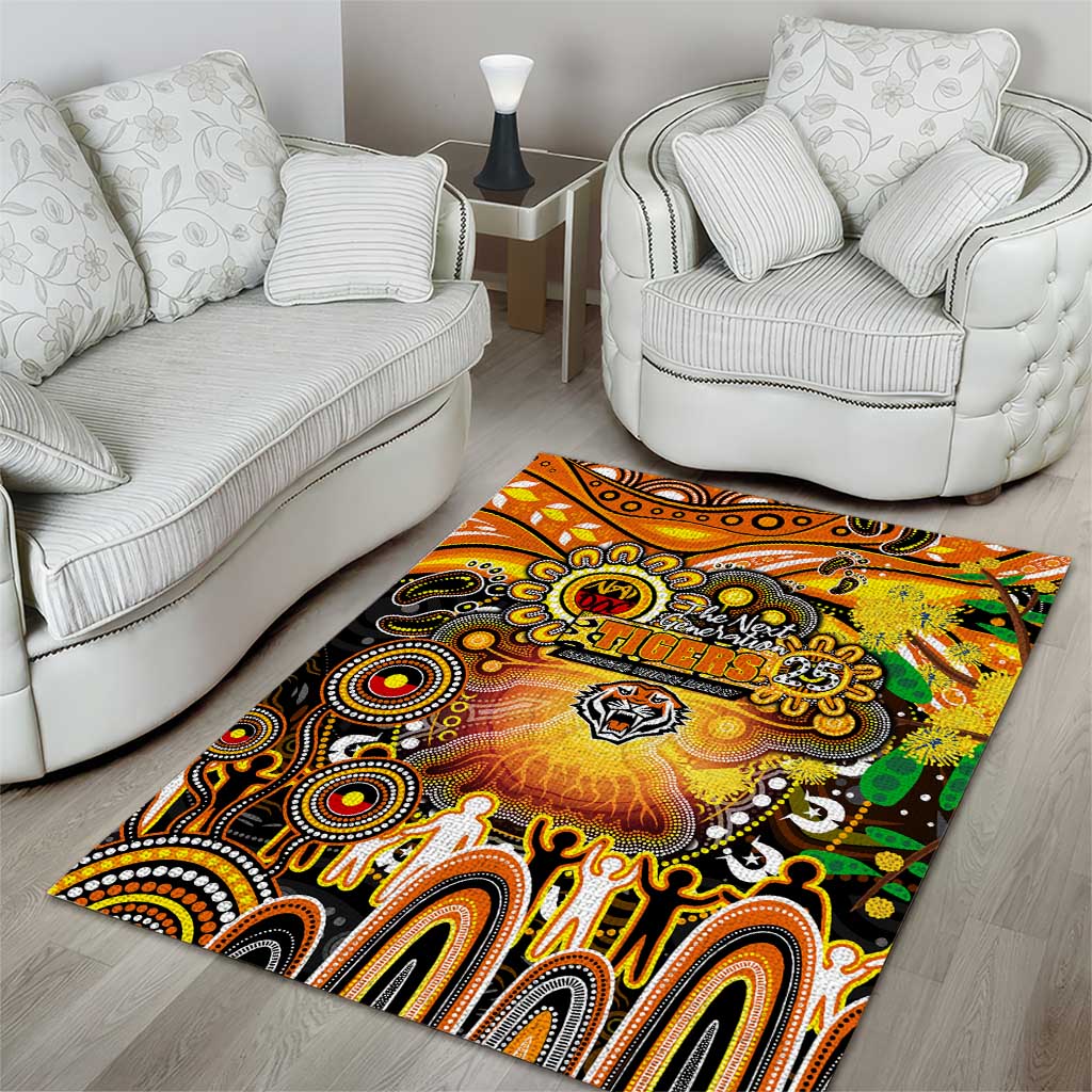 NAIDOC Week 2025 Tigers Rugby Area Rug Aboriginal Dot Painting