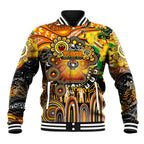 Personalised NAIDOC Week 2025 Tigers Rugby Baseball Jacket Aboriginal Dot Painting