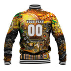 Personalised NAIDOC Week 2025 Tigers Rugby Baseball Jacket Aboriginal Dot Painting