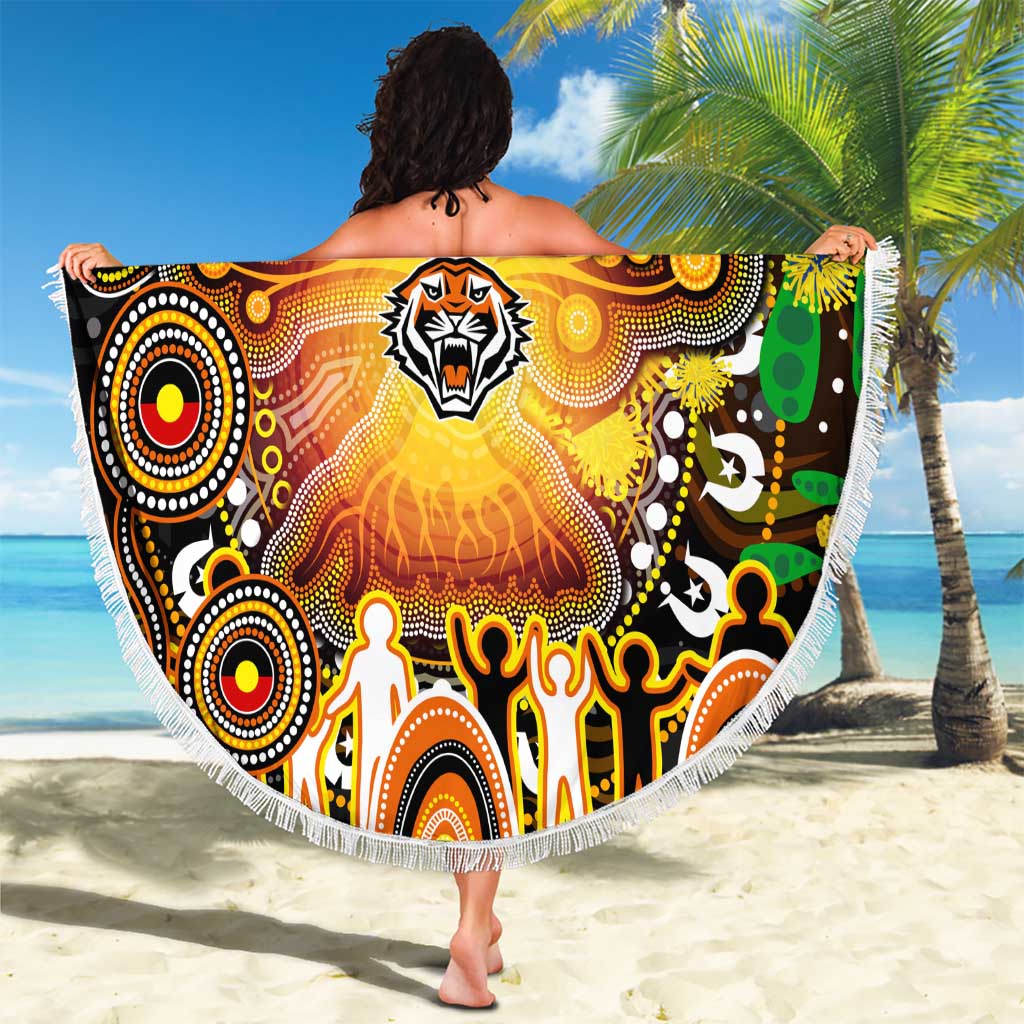 NAIDOC Week 2025 Tigers Rugby Beach Blanket Aboriginal Dot Painting