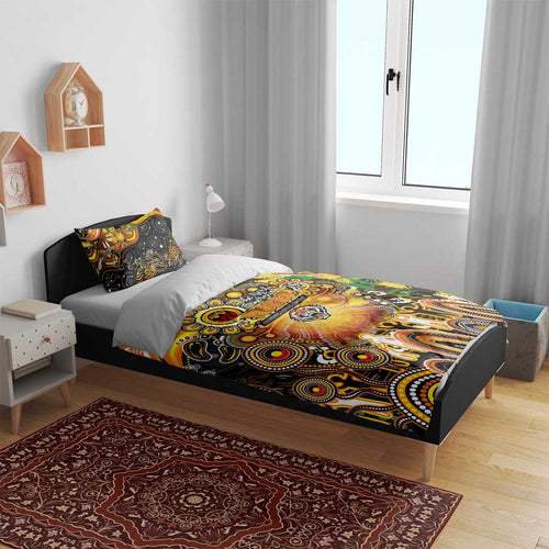 NAIDOC Week 2025 Tigers Rugby Bedding Set Aboriginal Dot Painting