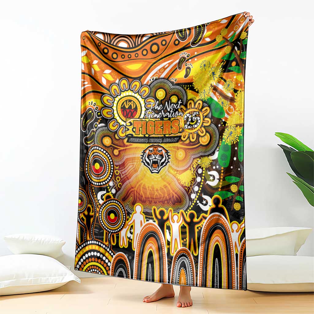 NAIDOC Week 2025 Tigers Rugby Blanket Aboriginal Dot Painting