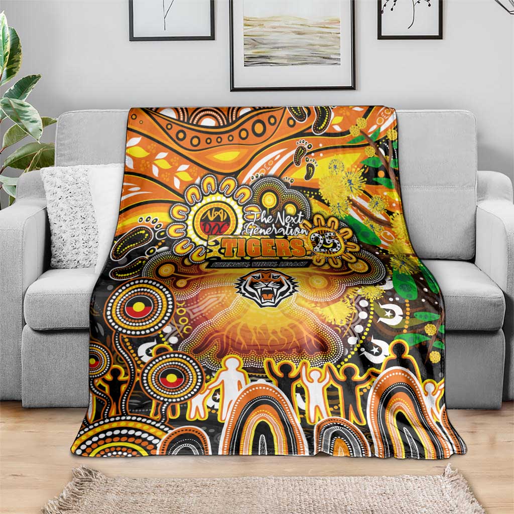 NAIDOC Week 2025 Tigers Rugby Blanket Aboriginal Dot Painting