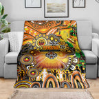 NAIDOC Week 2025 Tigers Rugby Blanket Aboriginal Dot Painting